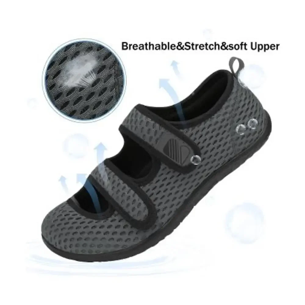 Unisex Slippers Lightweight Walking Shoes Adjustable Wide Water Shoes